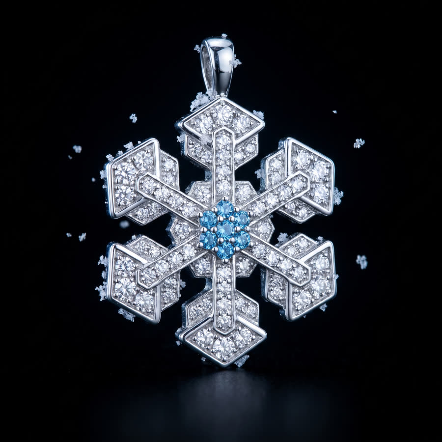 Shard Pendant, heksagonalny wisior w mikro-pavé
